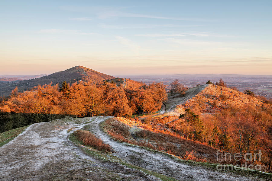 Malvern Hills at Sunrise in the Frost Photograph by Tim Gainey