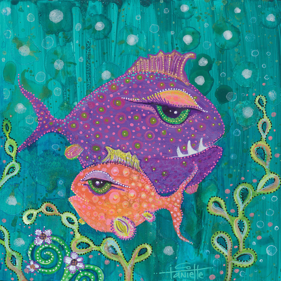 Fish School #1 Painting by Tanielle Childers