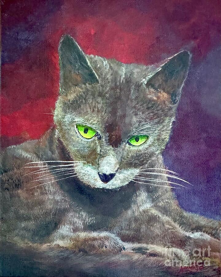 Mama Kitty Painting by AnnaJo Vahle - Fine Art America