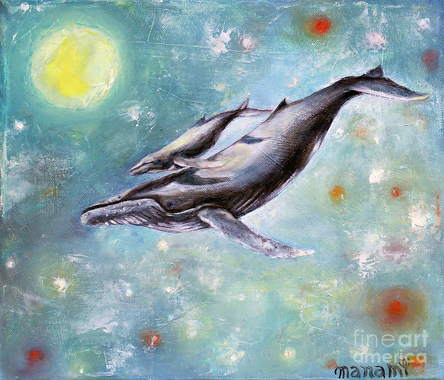 Mama Whale Love You Always Painting by Manami Lingerfelt
