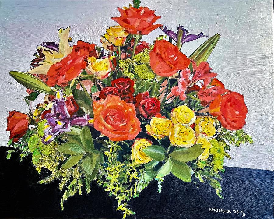 Mamas Birthday Bouquet Painting by Gary Springer