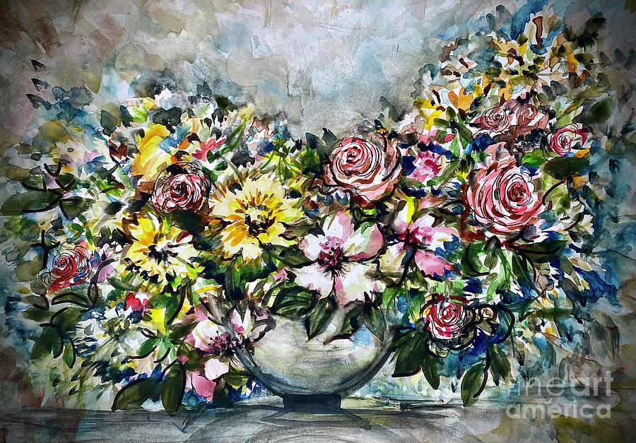 Mamas Table  Painting by Francelle Theriot