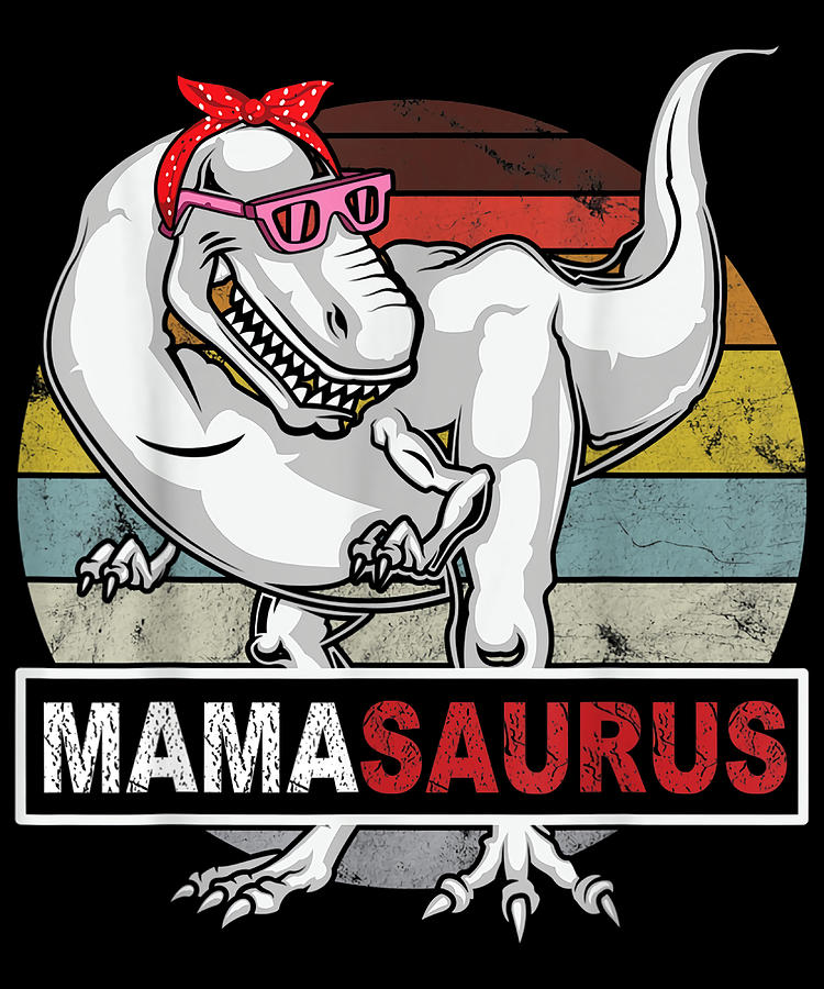 Mamasaurus T Rex Dinosaur Mama Saurus Birthday Painting by Butler ...