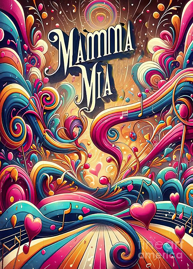 Mamma Mia, music poster Digital Art by Movie World Posters