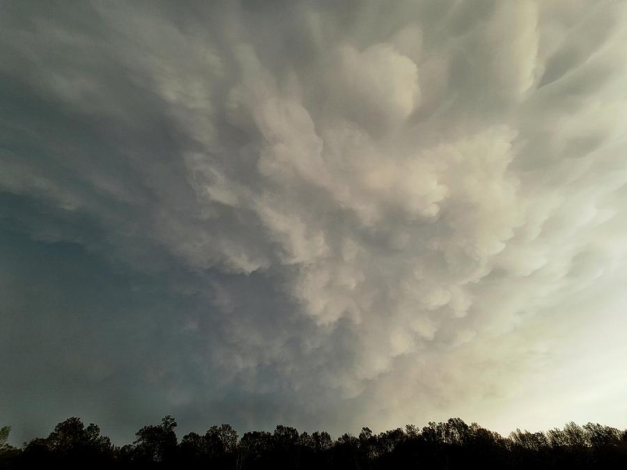 Mammatus Clouds Near Antlers, Oklahoma  Photograph by Ally White