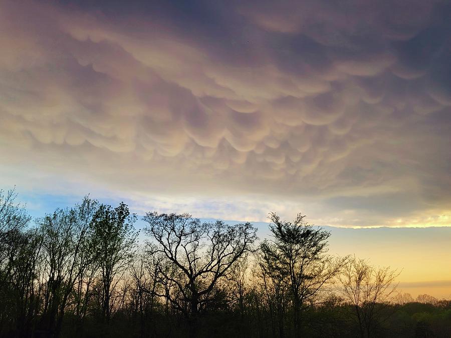 Mammatus Clouds Near Finley, Oklahoma  Photograph by Ally White