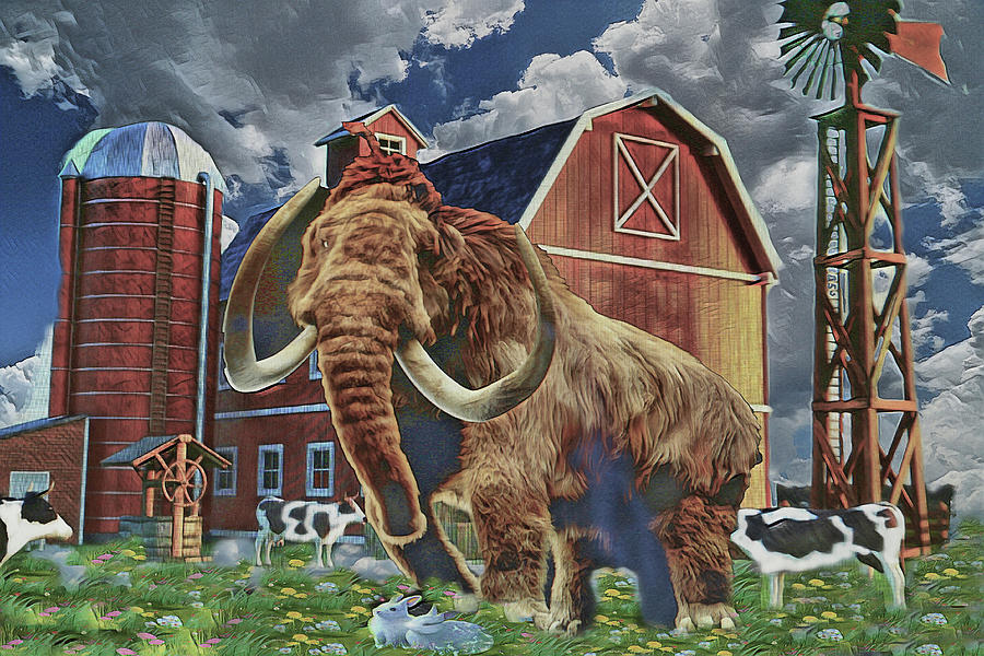 Mammoth Barn and Dairy Digital Art by Dennis Baswell