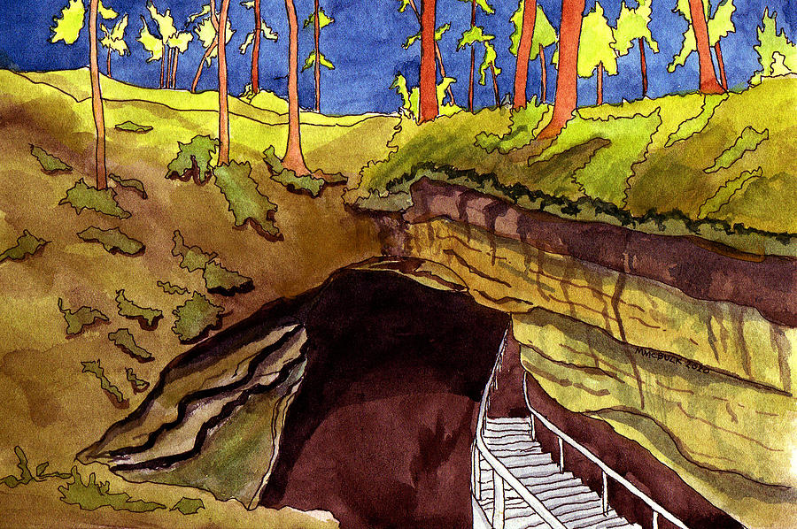 Nature Mixed Media - Mammoth Cave National Park Entrance by Margaret Bucklew
