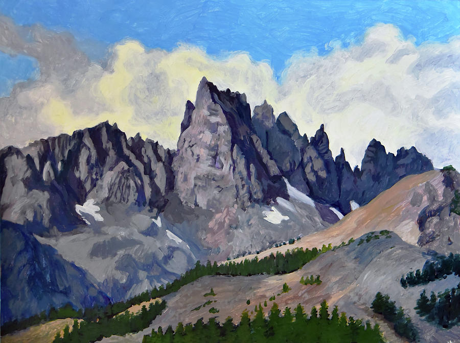 Mountain Painting - Mammoth Minarets by Alice Leggett