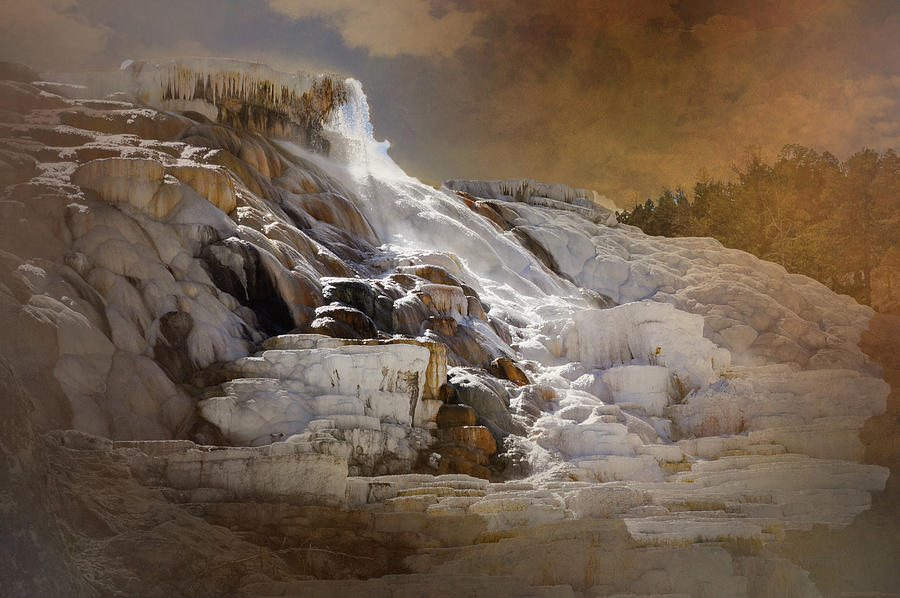 Mammoth Springs at Yellowstone Park Photograph by Paul Giglia