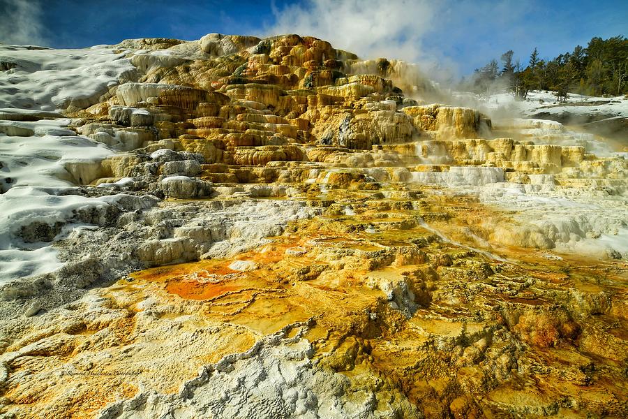 Mammoth Springs Photograph by Raymond Huddleston - Fine Art America