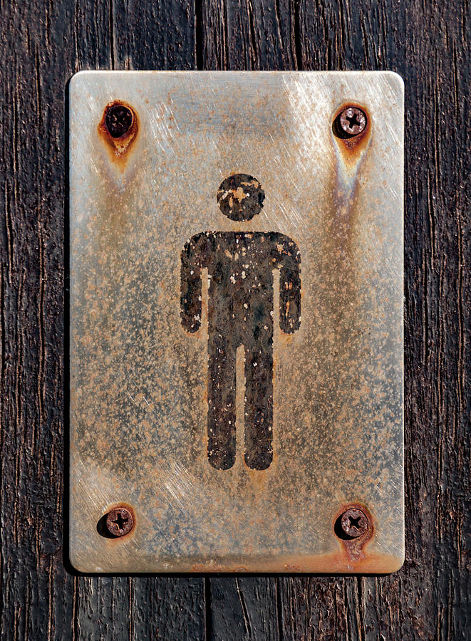 Man Bathroom Sign Photograph by Carlos Caetano