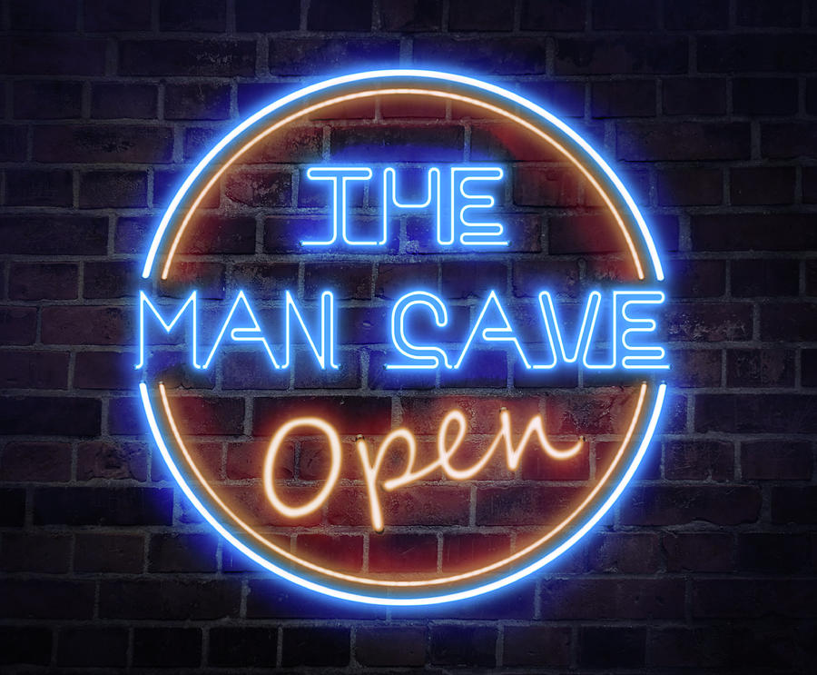 Man Cave Neon Sign Photograph