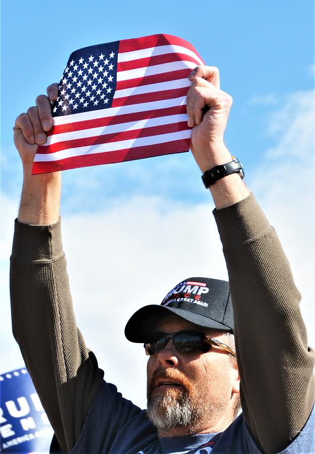 Man Holding American Flag Photograph by Jim Lambert - Fine Art America