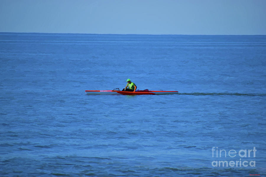 Man in a Kayak on the Ocean Photograph by Roberta Byram