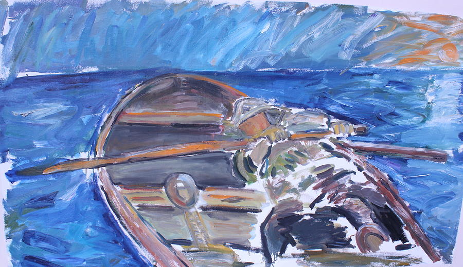 Man in Boat Painting by Greg Paul Jones - Fine Art America