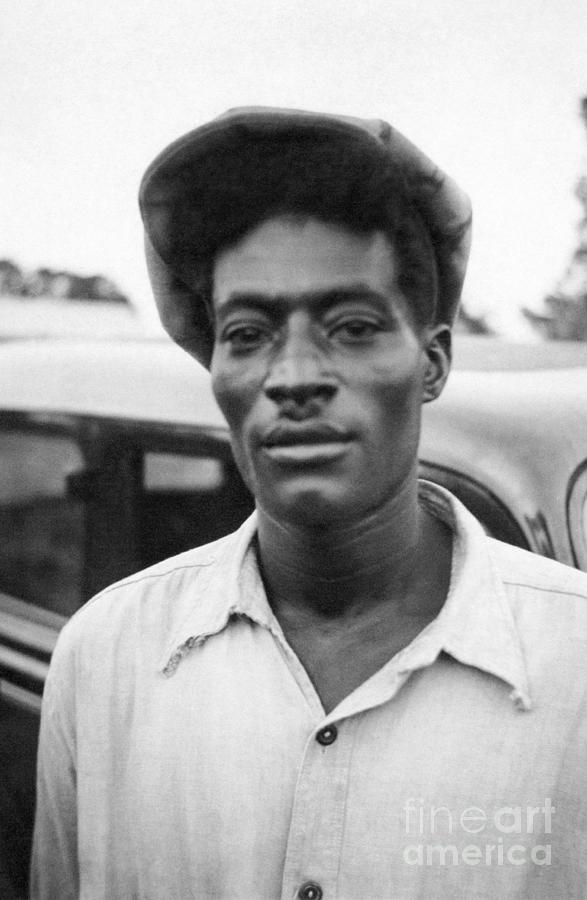 Man in Cap Photograph by Alan Lomax