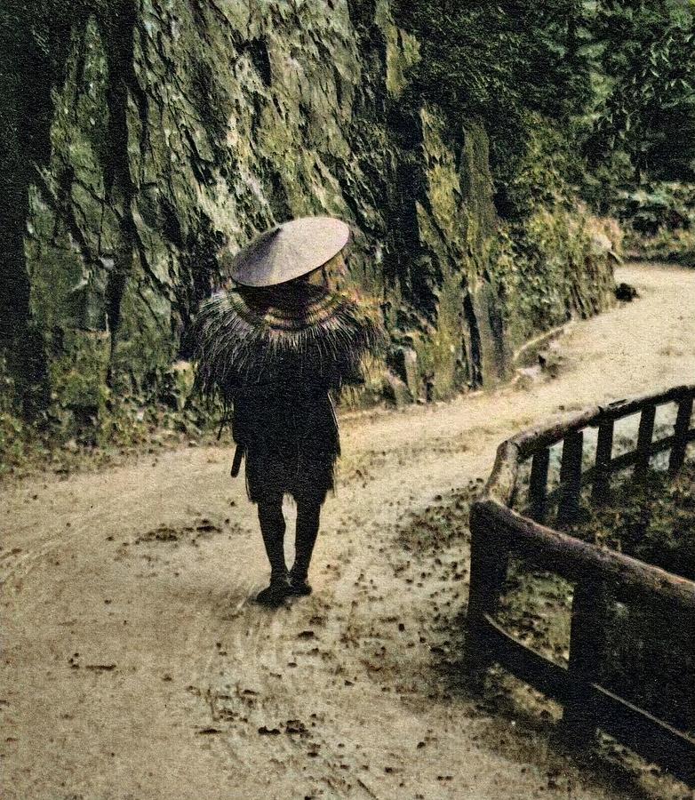 Man In Rain Gear, Ishikawa Prefecture  Japanese  C. 1920s 2_colorsai_result Painting