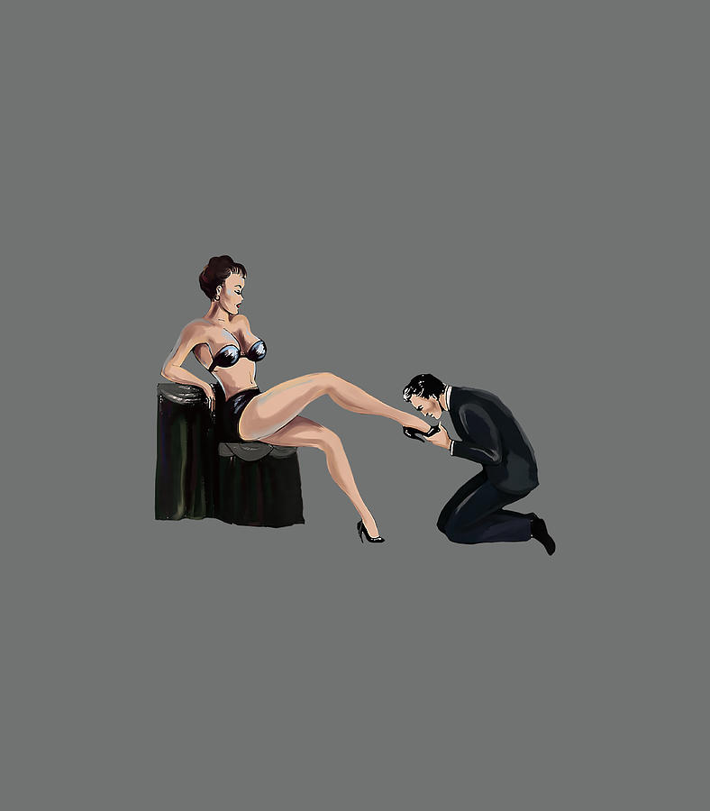 Man In Submission BDSM High Heel Sexy Lingerie Dom Digital Art by