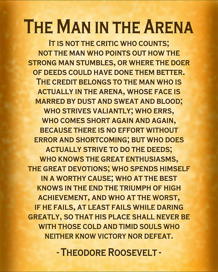 Man in the Arena - Gold Digital Art by Ginny Gaura