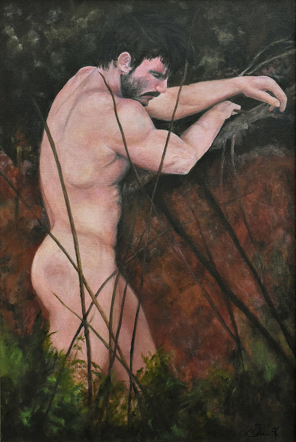 Man In The Rushes Painting