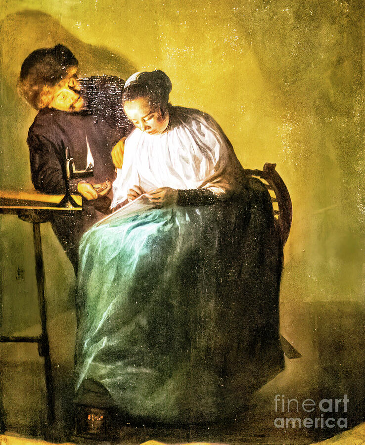Man Offering Money to a Young Woman by Judith Leyster 1631 Painting by Judith Leyster