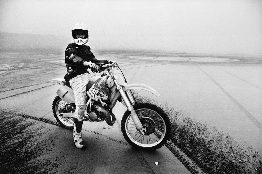Man on Motorcycle Photograph by Heidi Coppock-Beard