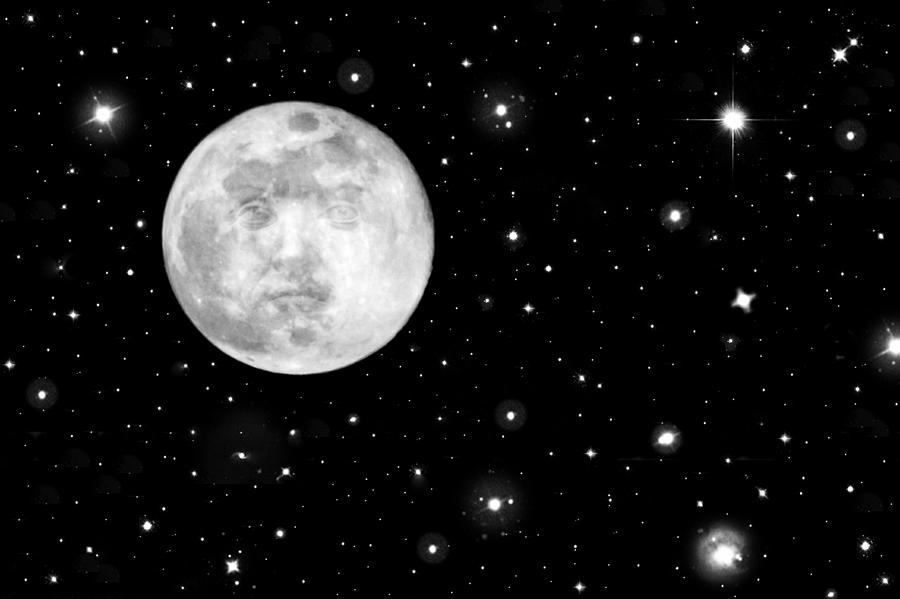 Man on the Moon - Black and White Photograph by Gregory Adams