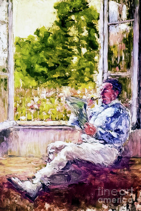 Man Seated by a Window 1907 Painting by M G Whittingham