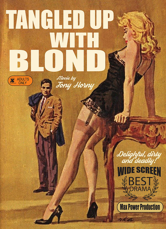 Vintage Digital Art - Man Tangled Up with a Blond by Long Shot