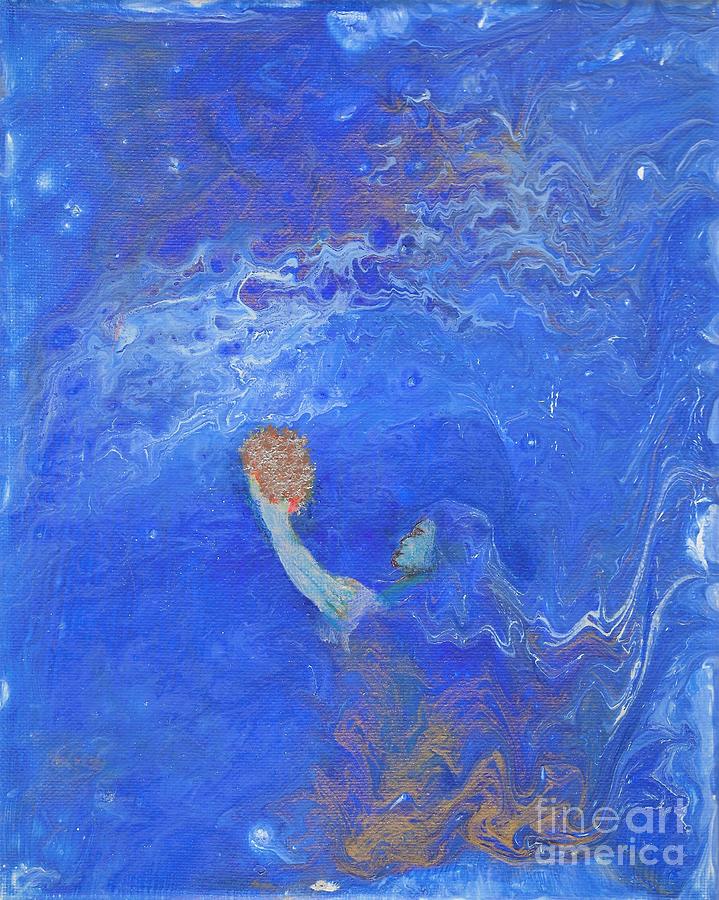Man under the Sea Painting by Deborah Ann Baker