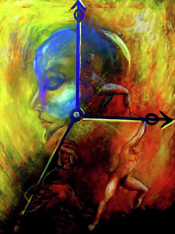 Man vs Time Painting by Dalgis Edelson