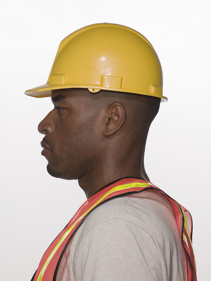 Man Wearing Hard-had And Safety Vest Photograph by Siri Stafford
