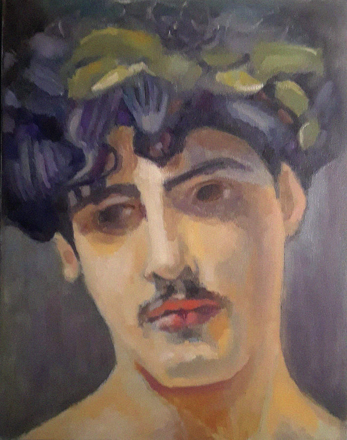 Man Wearing Laurels, Singer Sargent Repr Painting by Martin Nugent - Pixels