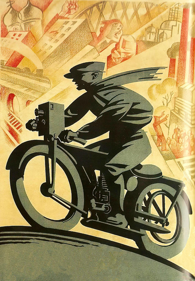 Man with a Movie Camera, 1929, movie poster painting Painting by Movie World Posters