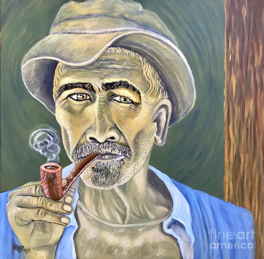 Man with a Pipe Painting by Caroline Street
