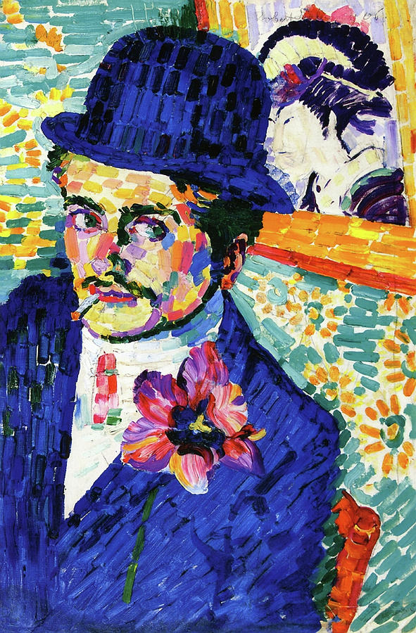 Historical Figures Painting - Man With A Tulip - Portrait Of Jean Metzinger by Mountain Dreams