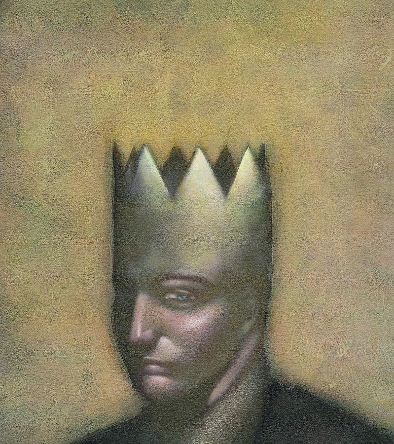 Man with Crown Drawing by Tim Teebken