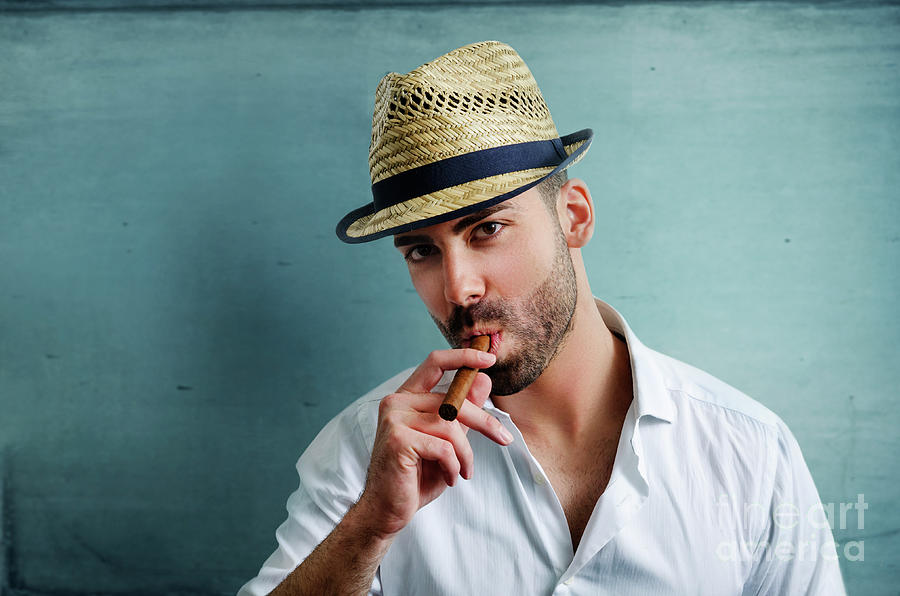 Man with cuban cigar Photograph by Jelena Jovanovic