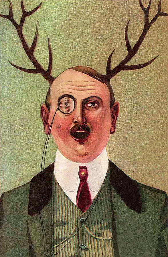 Man with Horns Digital Art by Long Shot