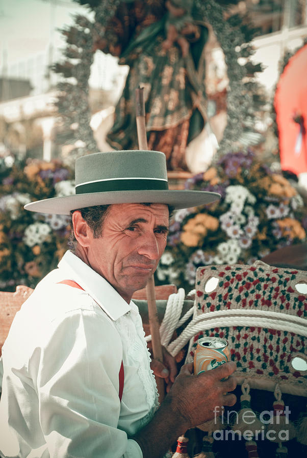 Man With Traditional Costume During Spanish Romeria Photograph