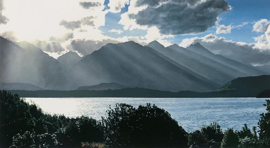 Cool Painting - Manapouri by Brian Moore