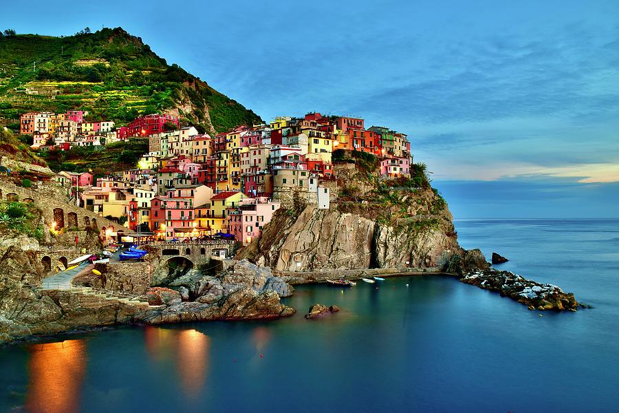 Manarola Evening Hours Photograph by Frozen in Time Fine Art ...