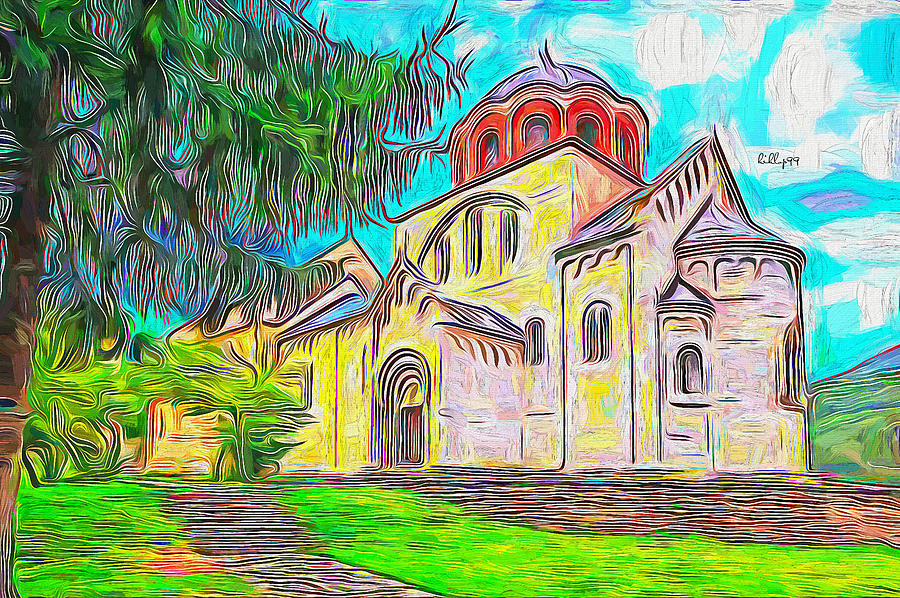 Manastir Studenica - Monastery Studenica Painting by Nenad Vasic