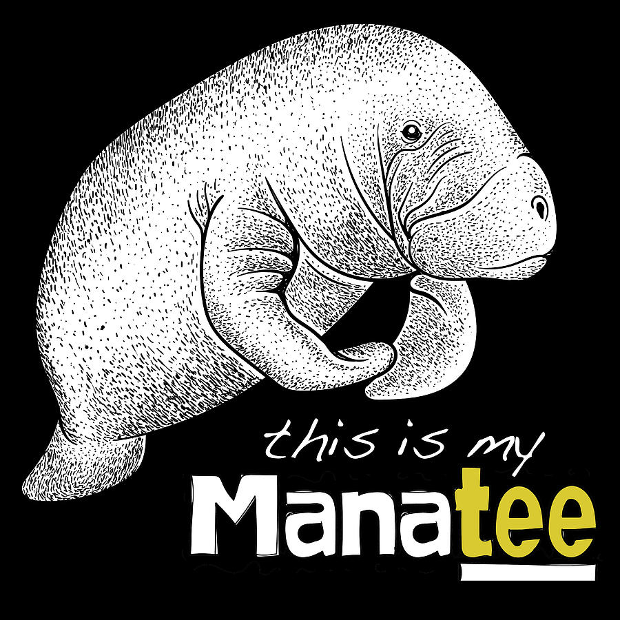 Manatee T-Shirt Painting by Tony Rubino