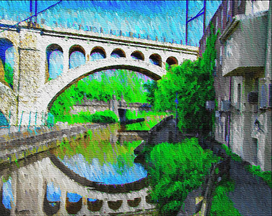 Manayunk Canal Rendoring Photograph by Bill Cannon