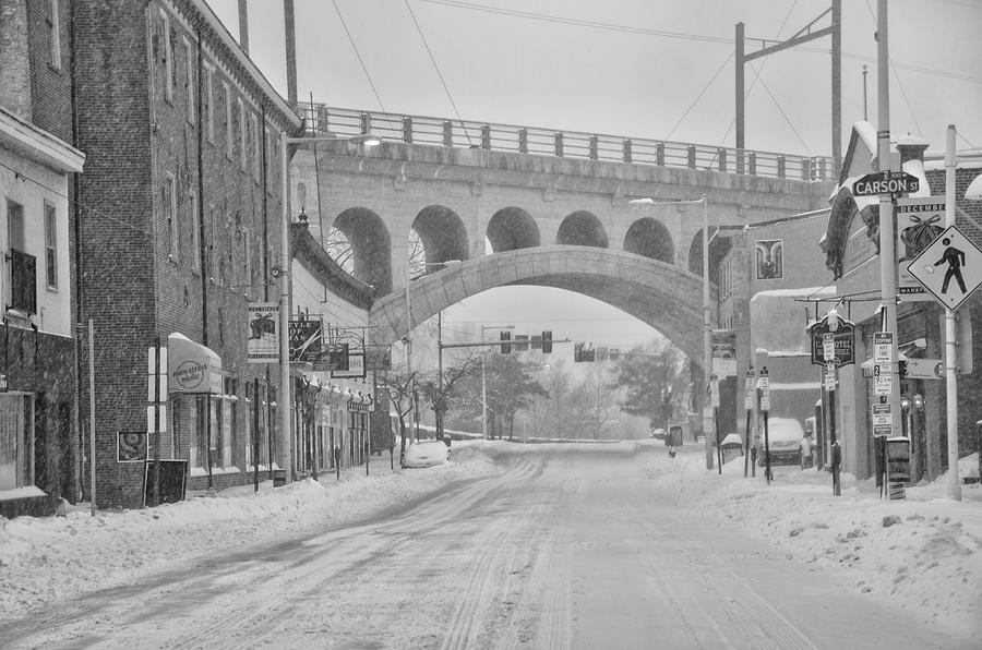 Manayunk - Main Street in the Snow Photograph by Philadelphia ...