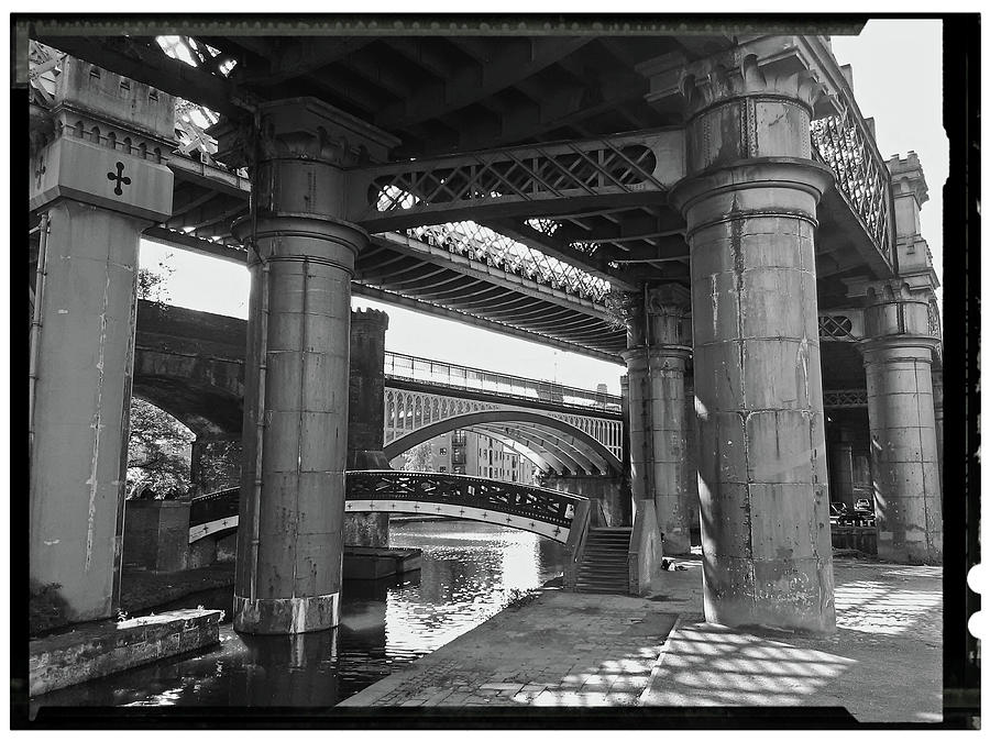 MANCHESTER. Castlefields Basin Viaducts Photograph by Lachlan Main