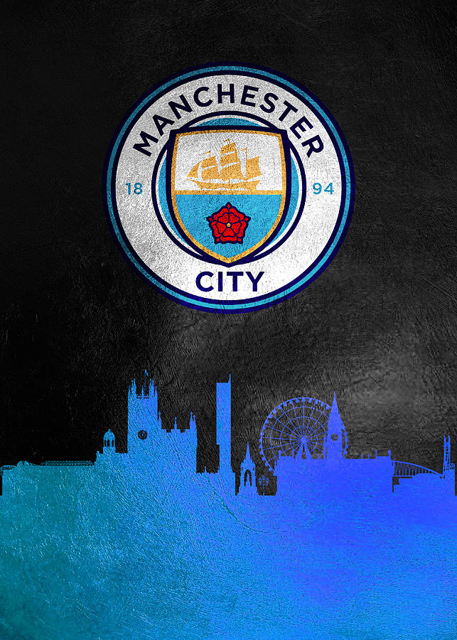 Manchester City Skyline Digital Art By Ab Concepts