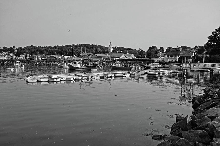 Manchester Harbor Manchester by the Sea MA Black and White Photograph by Toby McGuire